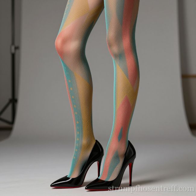 Bunte Strumpfhosen und High Heels